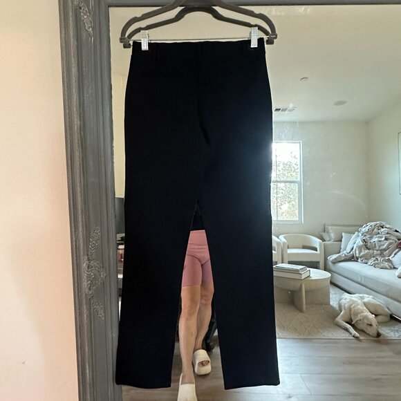 Quince Ultra-Stretch Ponte Straight Leg Pants Knit Fitted in Black Size Small - Picture 8 of 13